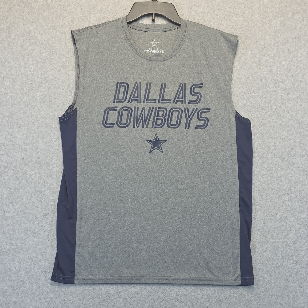 Dallas Cowboys Sleeveless Performance Shirt Gray Blue Men’s Medium